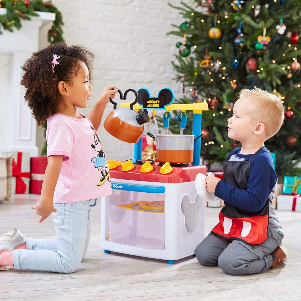 Disney Mickey Mouse Kitchen Play Set for Kids - Pretend Play Toy with Utensils & Accessories - Fun Learning Gift for Toddlers & Preschoolers - Perfect for Birthday, Christmas & Indoor Playtime