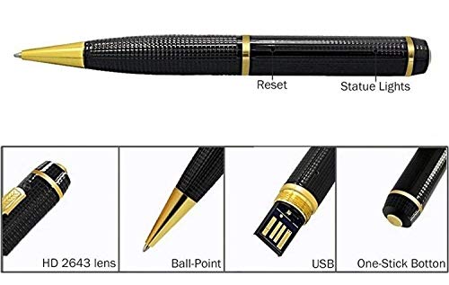 Wukama Full HD 1080P Pen Camera with Audio Recording - Portable Pocket Security Camera for Indoor & Outdoor Use | Free 32GB SD Card | 85-Min Battery Life | Ideal for Meetings, Lectures, Home Security & Covert Surveillance
