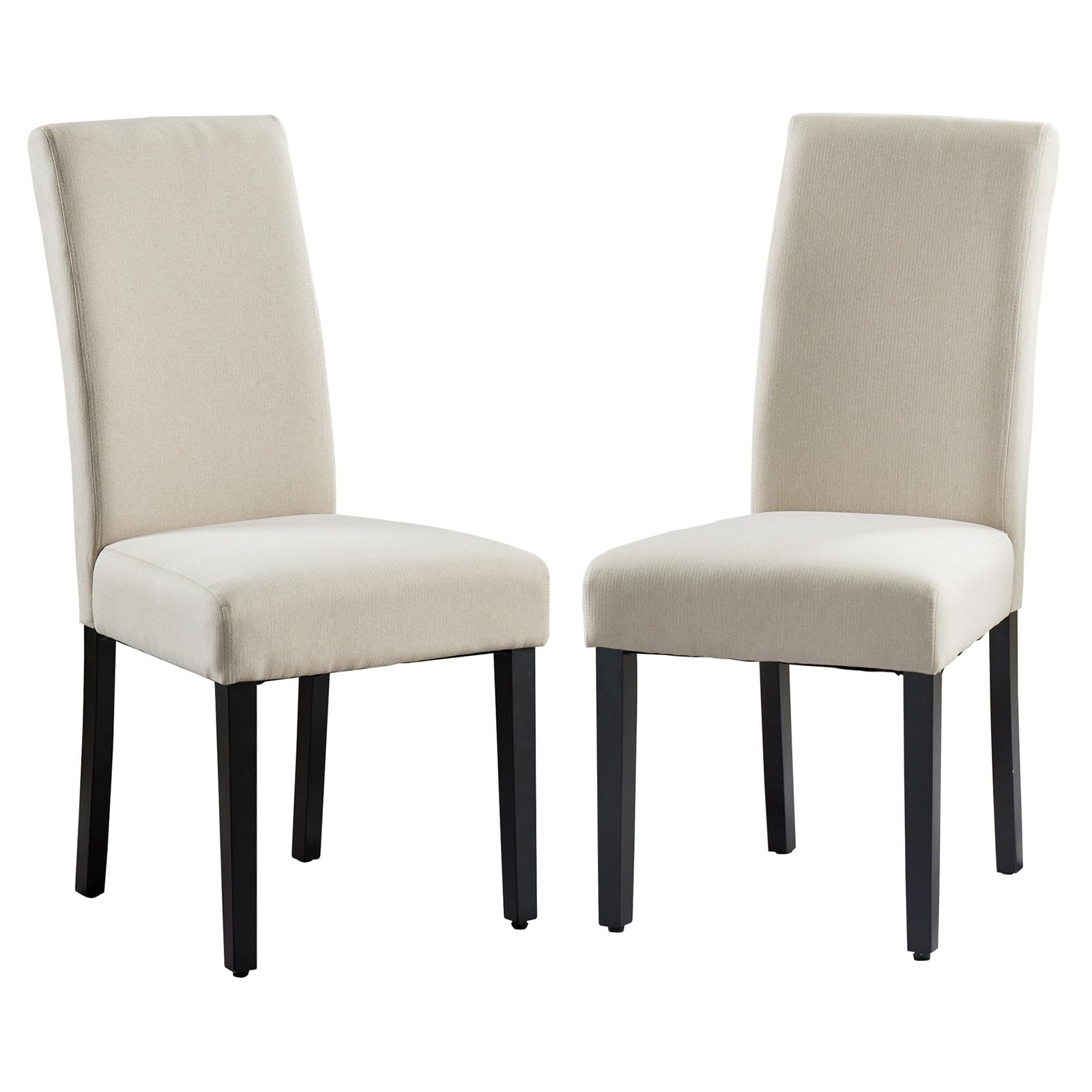 Vanity Art Mid-Century Modern Dining Chairs Set of 2 - Genuine Leather Upholstered Solid Wood Accent Chairs for Kitchen, Dining Room & Living Room | Elegant Home Decor & Comfortable Seating for Dinner Parties & Family Gatherings