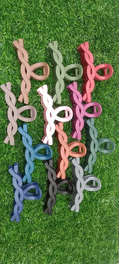 Korean Transparent Butterfly Hair Claw Clips for Women & Girls - 4 Pack Multicolor Hair Clasps (12 Pieces) - Perfect for Ponytails, Buns & Updos