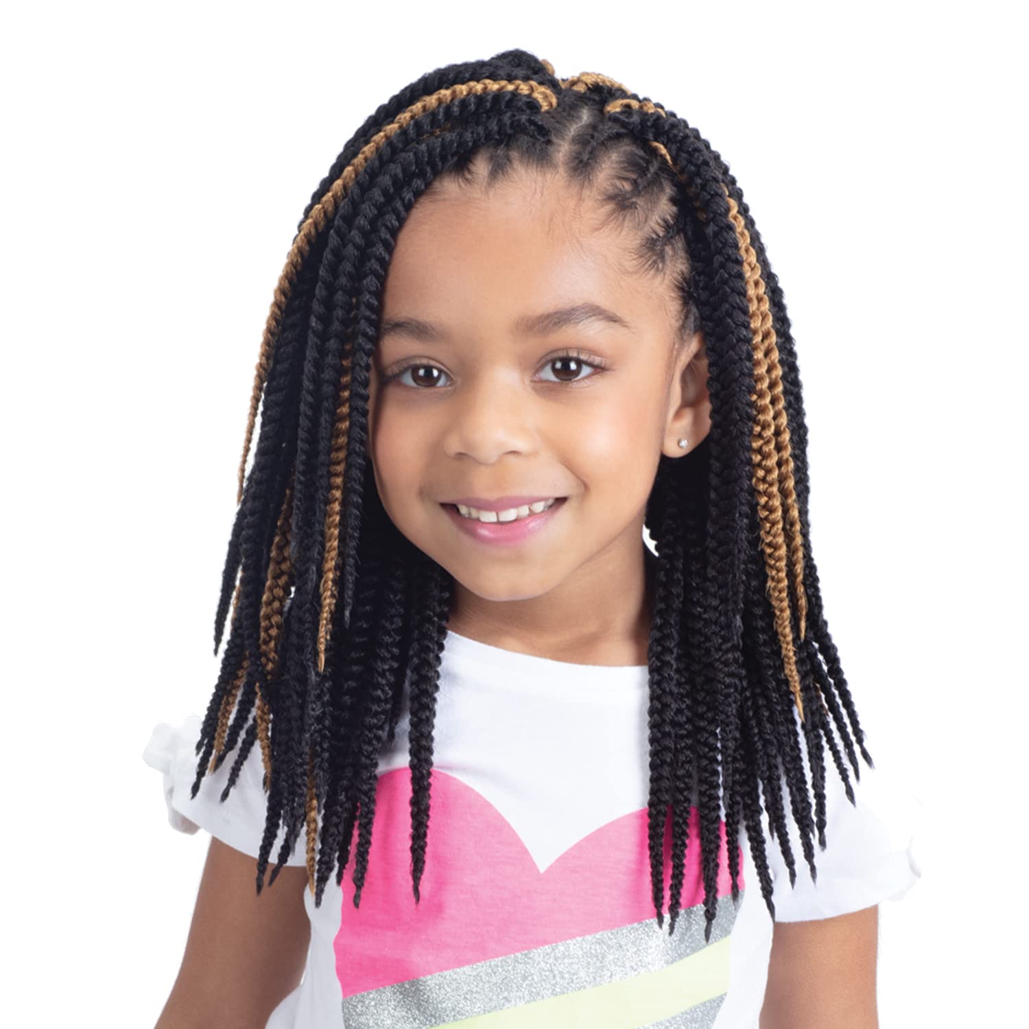 FreeTress Crochet Braids 3X Kids Box Braid 9 Inch - Natural Looking Synthetic Hair Extensions for Black Girls' Protective Styles & Everyday Wear