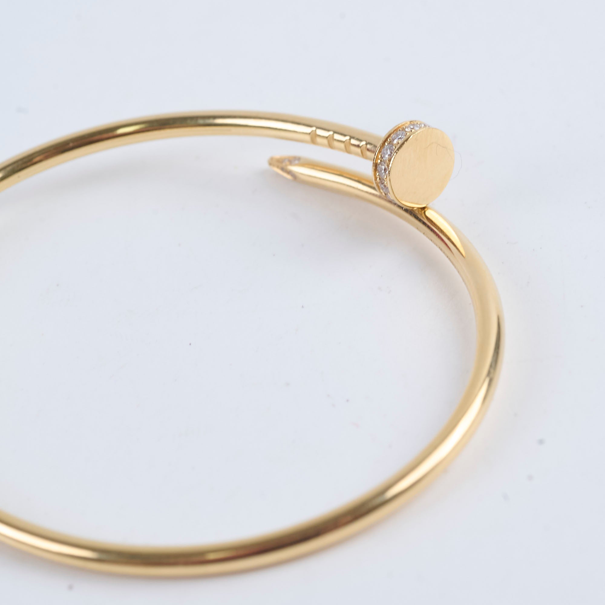 Cartier Small Juste Un Clou Diamond Bracelet 16 Yellow Gold - Elegant Luxury Jewelry for Women, Perfect for Weddings, Anniversaries & Special Occasions