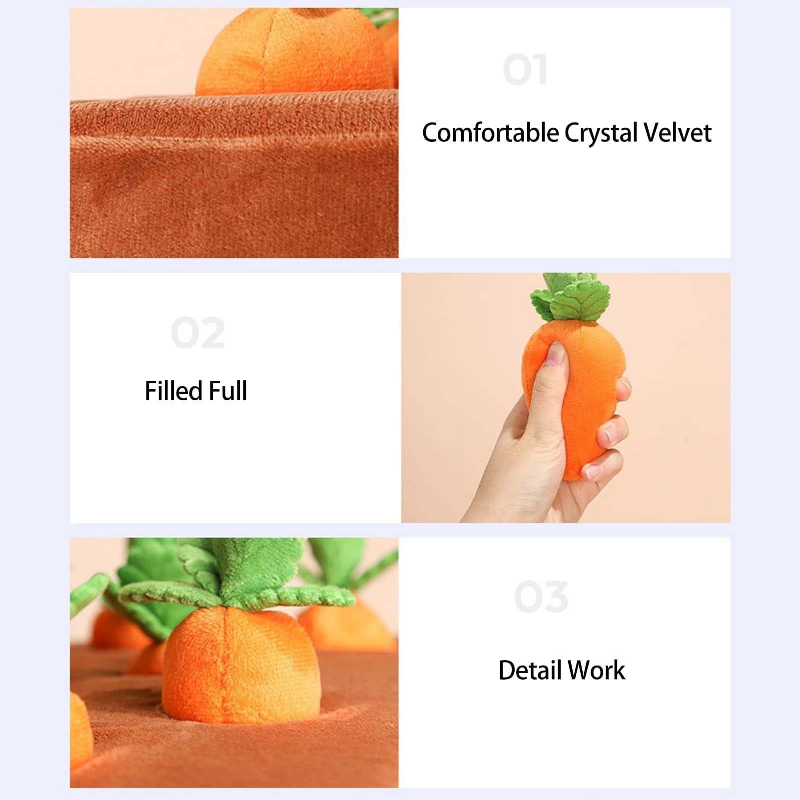 Dog Snuffle Mat with 12 Carrots - Interactive Puzzle Toy for Stress Relief & Nosework Feeding Games