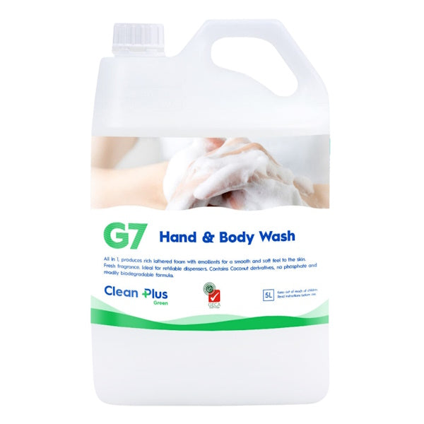 Clean Plus G7 Hand and Body Wash - Gentle Moisturizing Soap for All Skin Types | Perfect for Home, Gym & Travel Use
