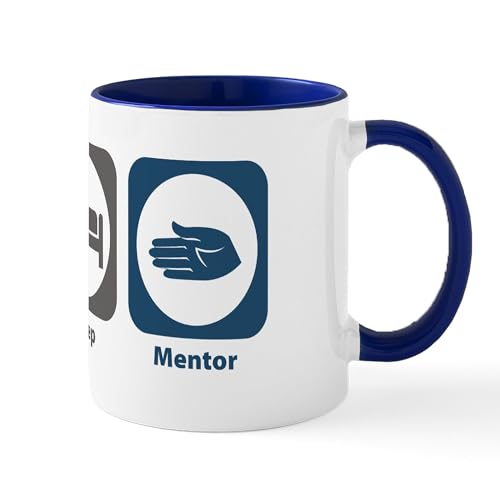 White/Navy Inside - Eat Sleep Mentor Mug