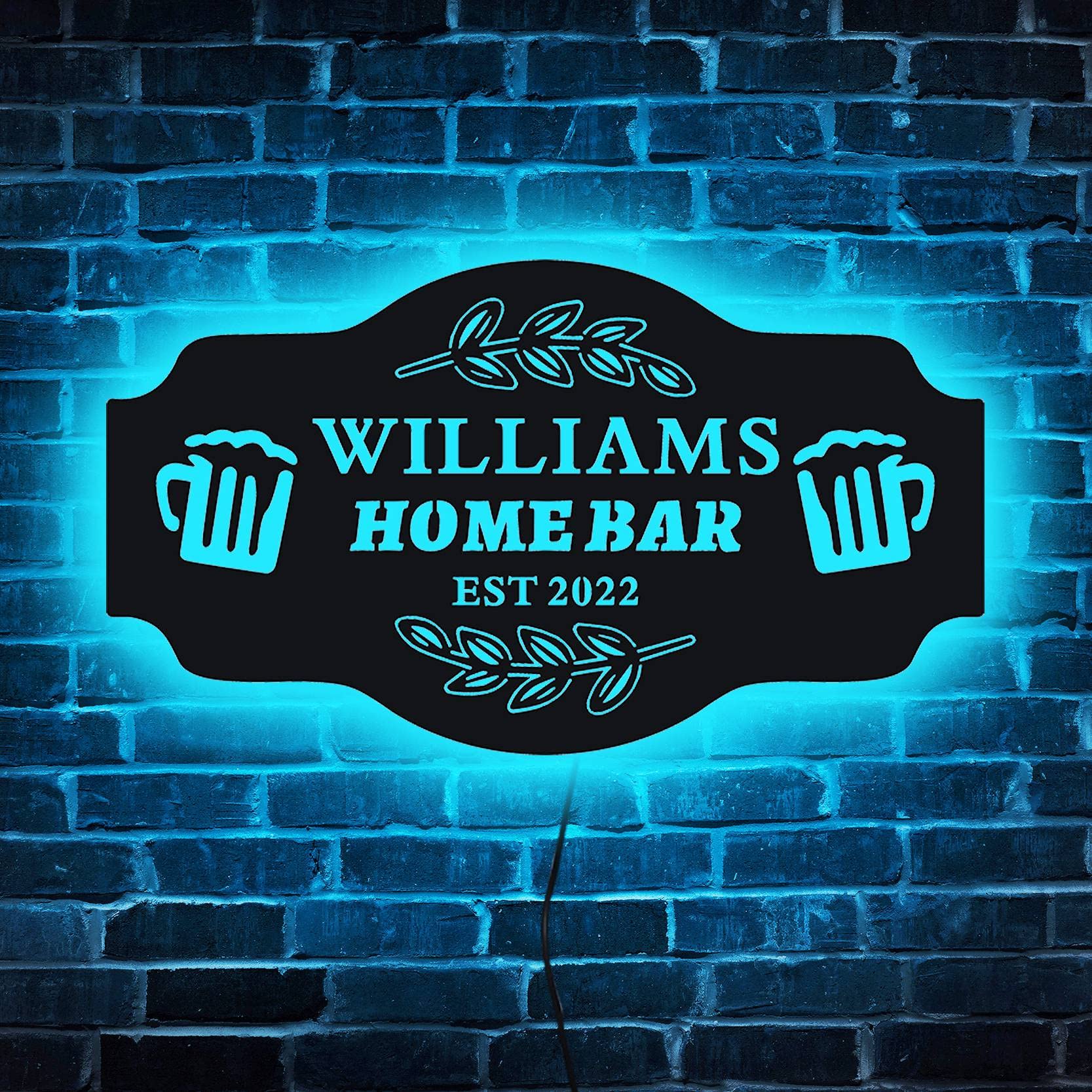 Custom Personalized Home Bar Neon LED Sign - Unique & Vibrant Decor for Man Cave, Game Room, or Pub - Perfect for Parties & Entertainment Spaces