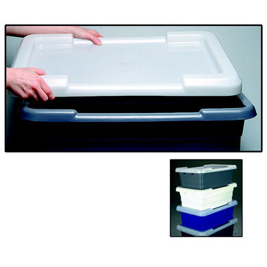 50lbs White Meat Lug Lid - Heavy-Duty Food Storage Container for Commercial Kitchens, Butcher Shops & Meat Processing