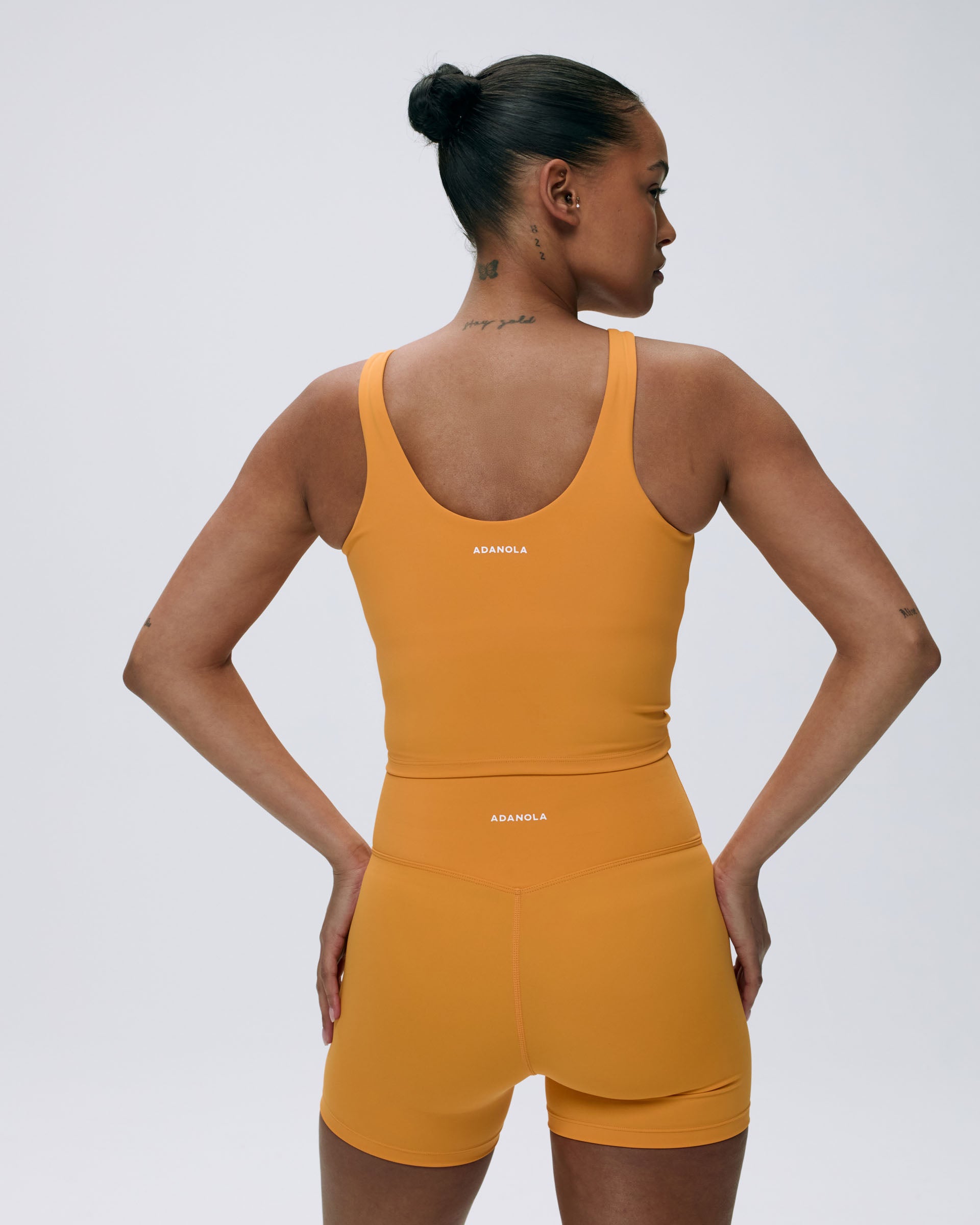 Ultimate Ultra Crop Shorts for Women - High Waist Mango Orange Workout Running Yoga Athletic Shorts - Perfect for Gym, Fitness & Summer Outfits