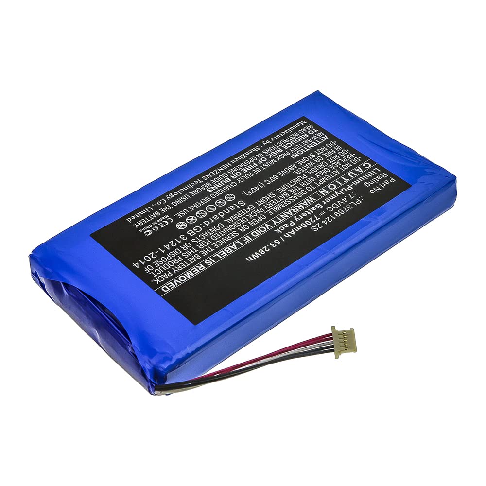 Synergy Digital Diagnostic Scanner Battery - High Capacity 7200mAh 7.4V Li-Pol Replacement for XTOOL i80 Pad & PL3769124 2S | Perfect for Auto Repair Shops & DIY Car Diagnostics