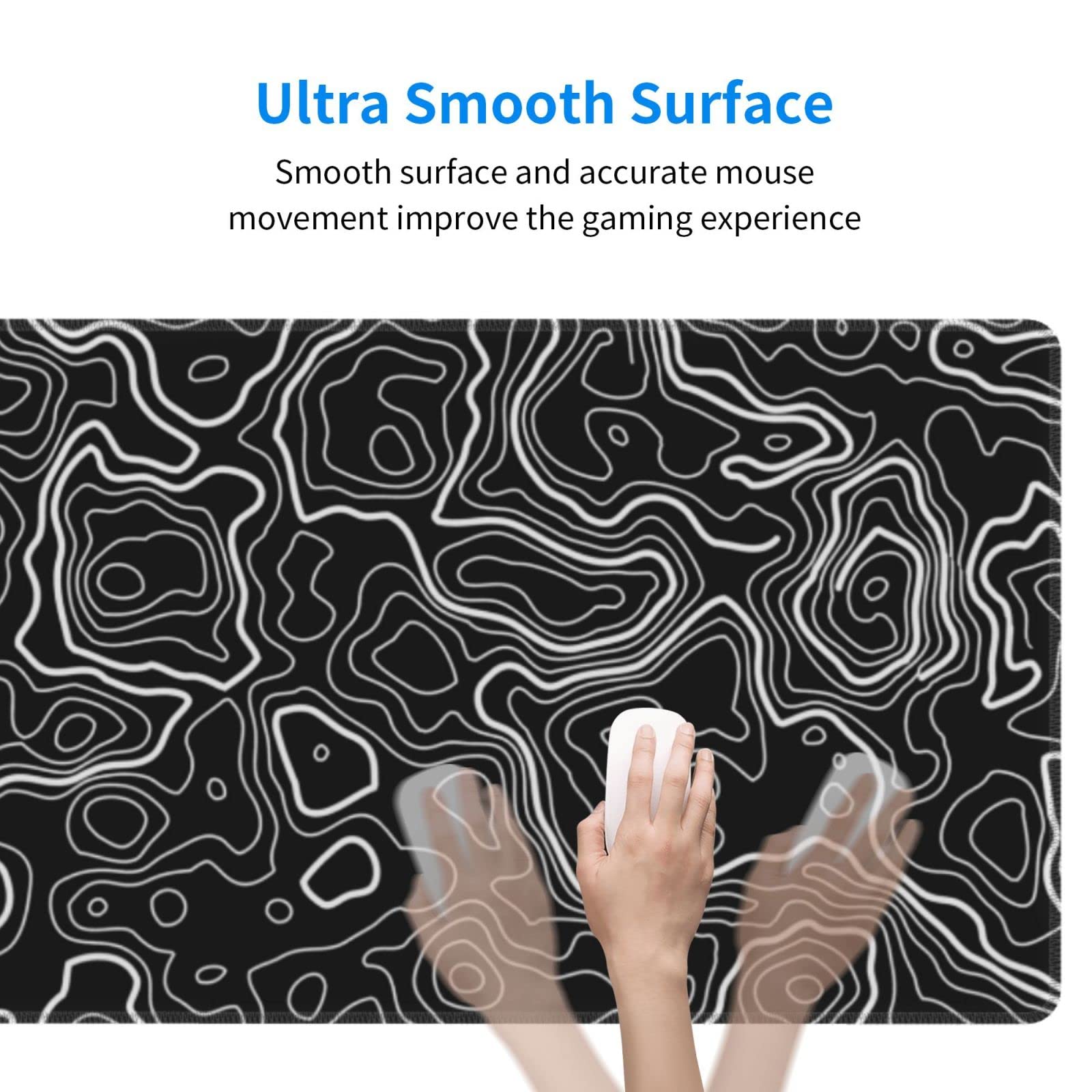 Premium Topographic Mouse Pad - Extra Large 31.5