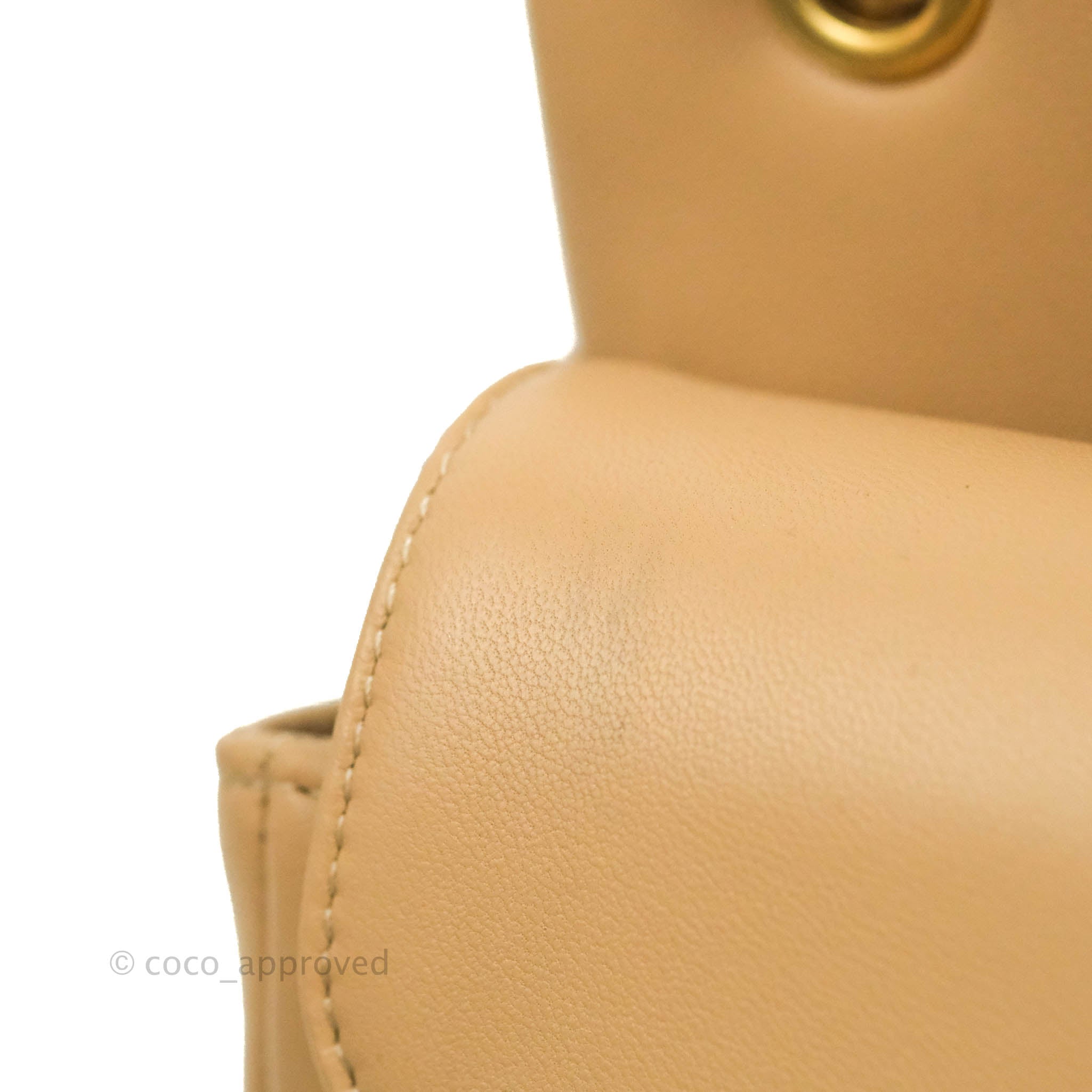 Chanel A Real Catch Quilted Flap Bag in Beige with Aged Gold Hardware - Luxury Crossbody Purse for Women, Perfect for Date Night & Special Occasions