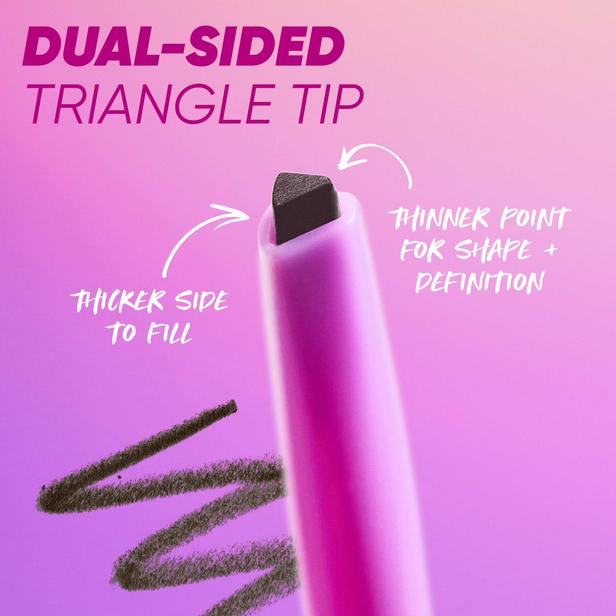 Brow Pop Dual Action Defining Pencil - Waterproof Eyebrow Pencil with Spoolie Brush for Natural Looking Brows - Perfect for Daily Makeup, Salon Use & On-The-Go Touch Ups