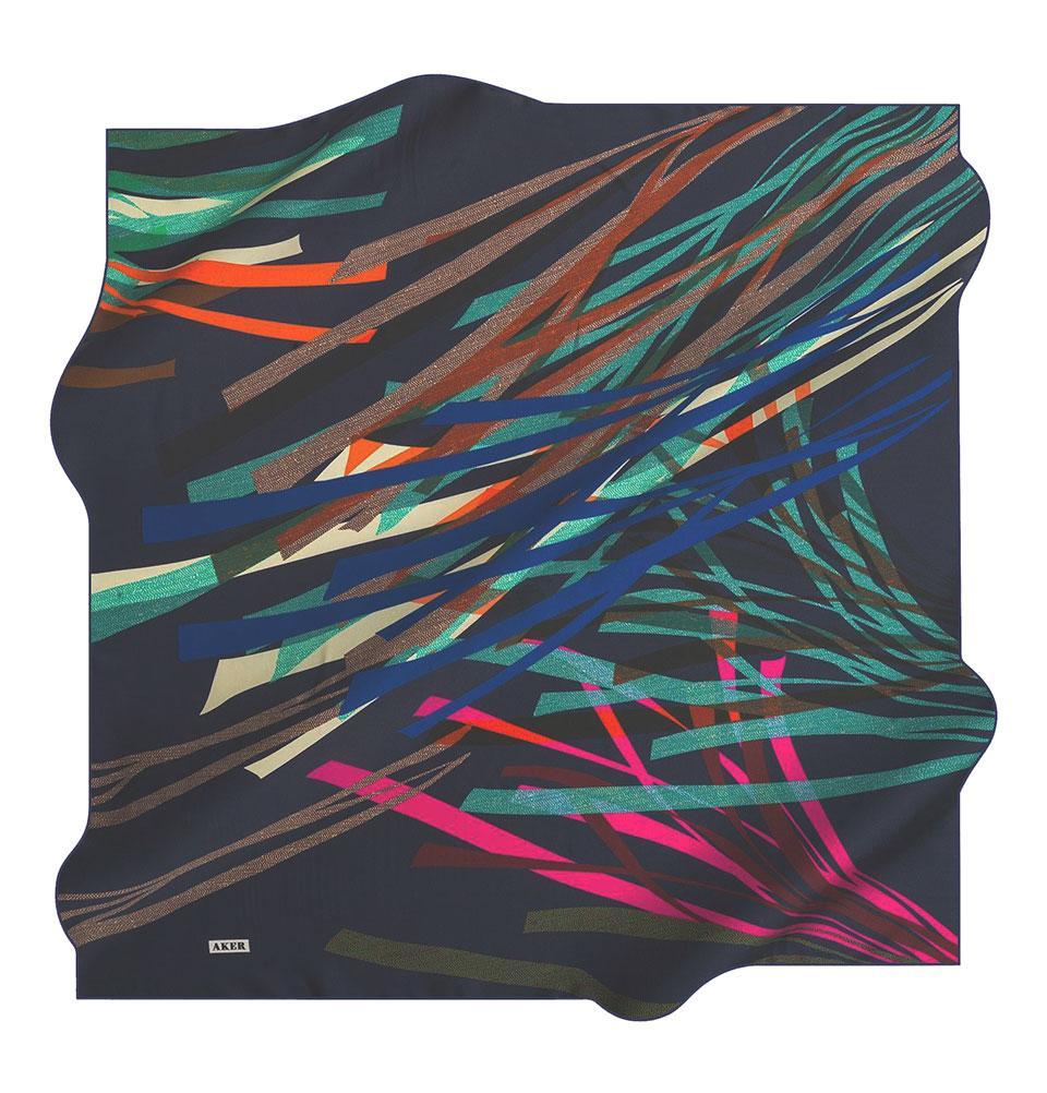 Aker Soft Silk Cotton Square Scarf - Stylish Floral Pattern #7766 422 - Perfect for Women's Fashion Accessories, Office Wear & Gift Giving