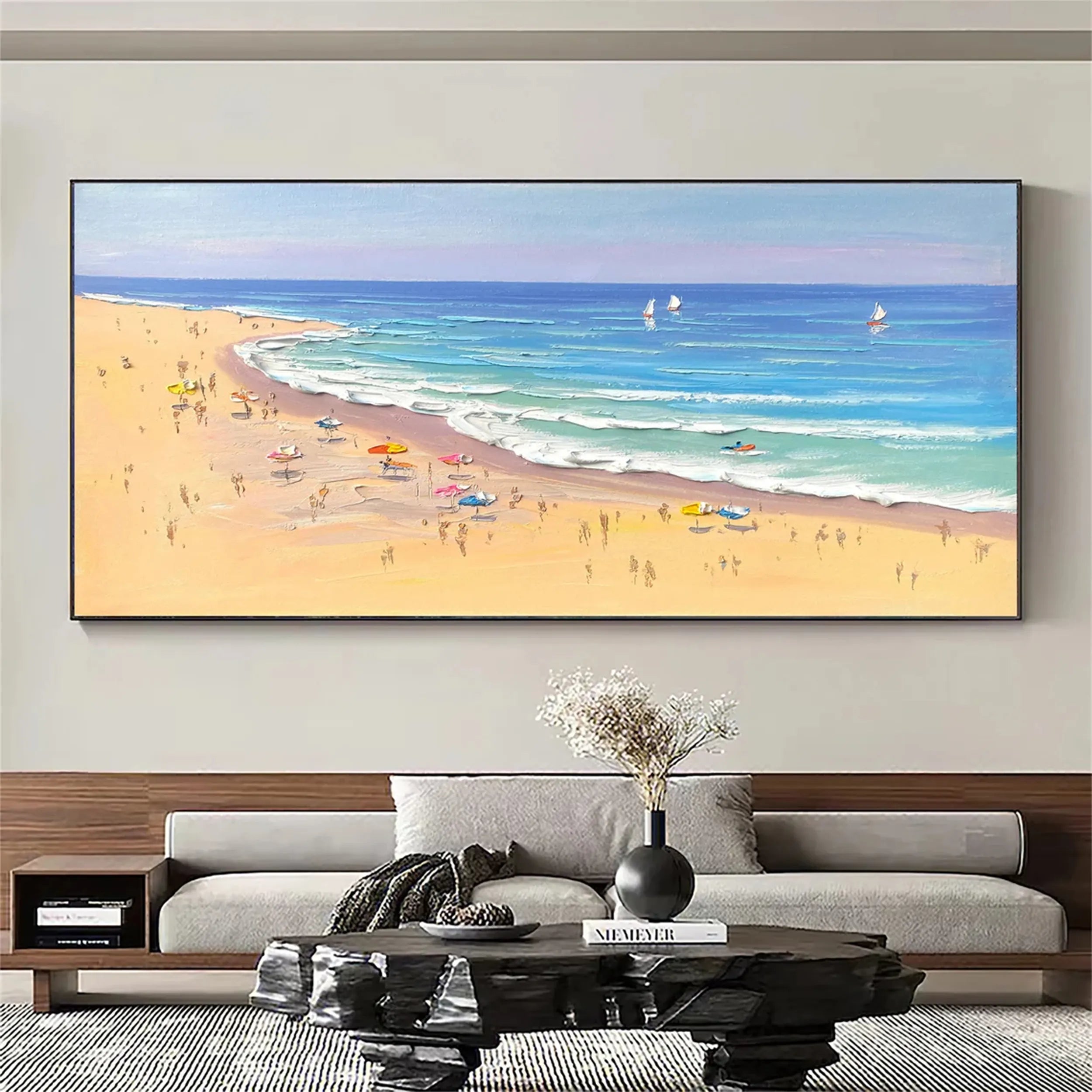 Ocean and Sky Painting #OS125 - Stunning Seascape Wall Art for Home, Office & Living Room Decor