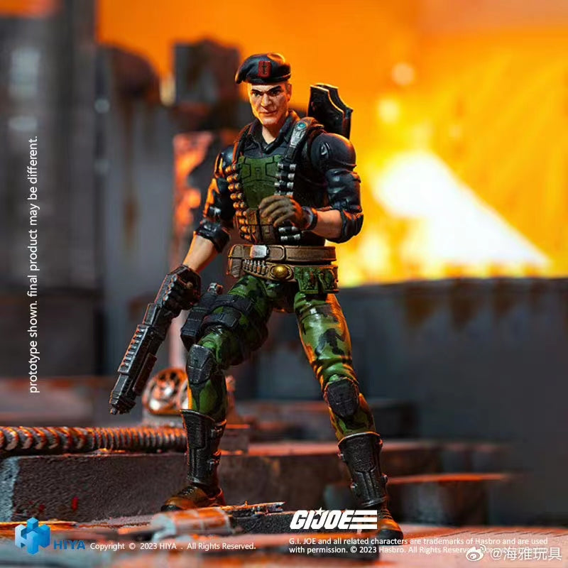 PRE-ORDER Hiya Toys 1/18 Scale 4-Inch G.I. Joe Flint Action Figure - Collectible Military Soldier Character Model for Display & Diorama Scenes