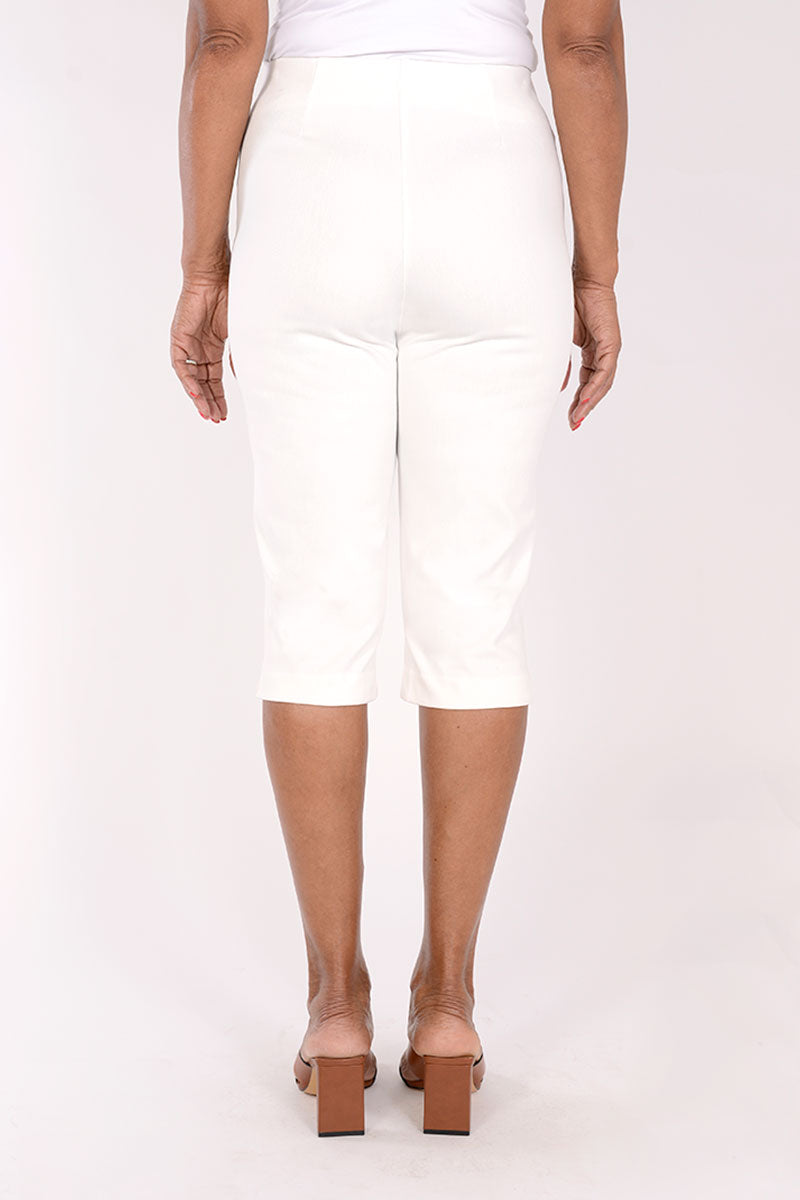 Holland Ave Julia High Waist Denim Pedal Pusher Capri Pants for Women - Casual Stretch Jeans for Summer, Travel & Everyday Wear