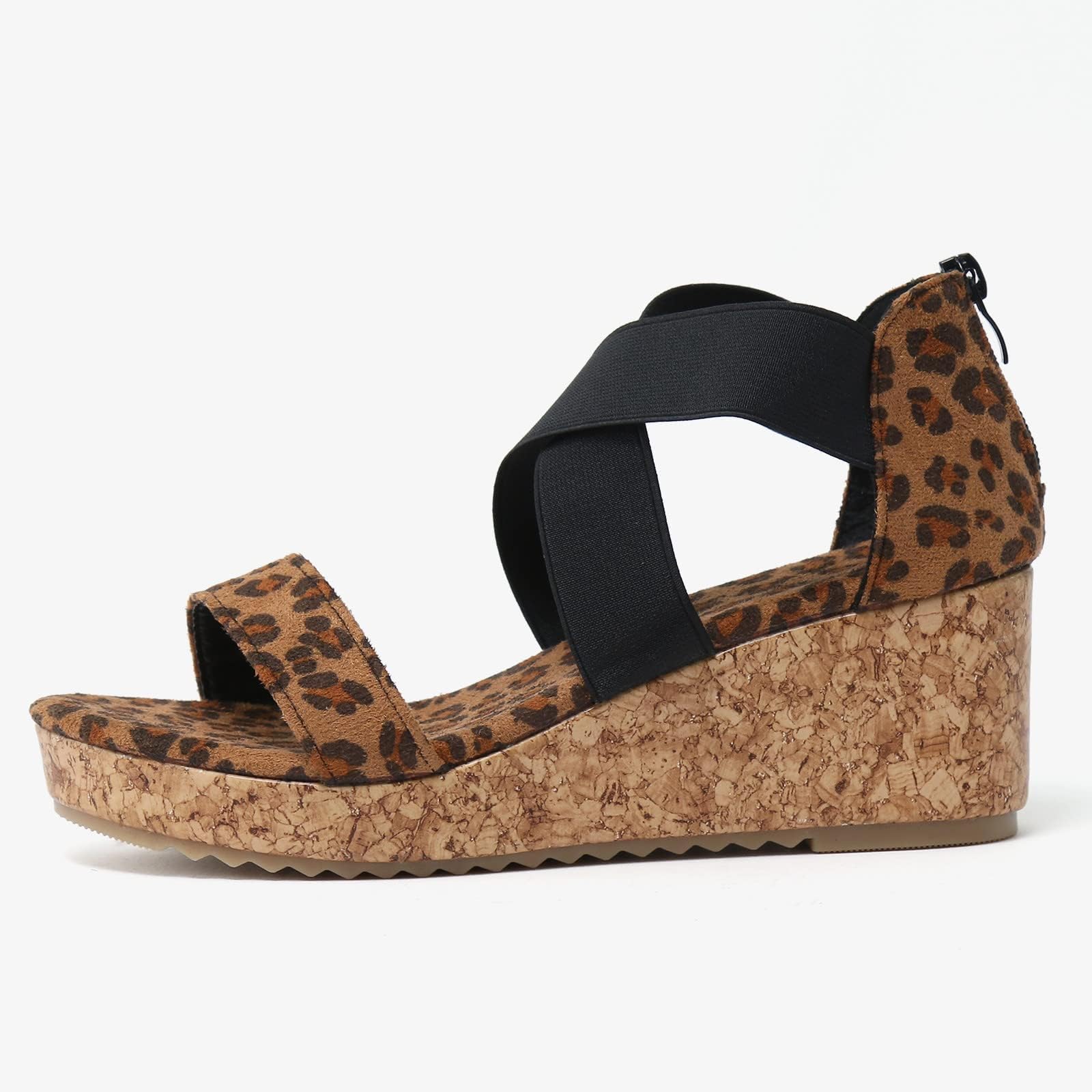 Women's Strappy Wedge Sandals - Open Toe Roman Platform Sandals for Summer, Beach & Casual Wear | Comfortable Dressy Sandals for Outfits, Vacations & Outdoor Activities