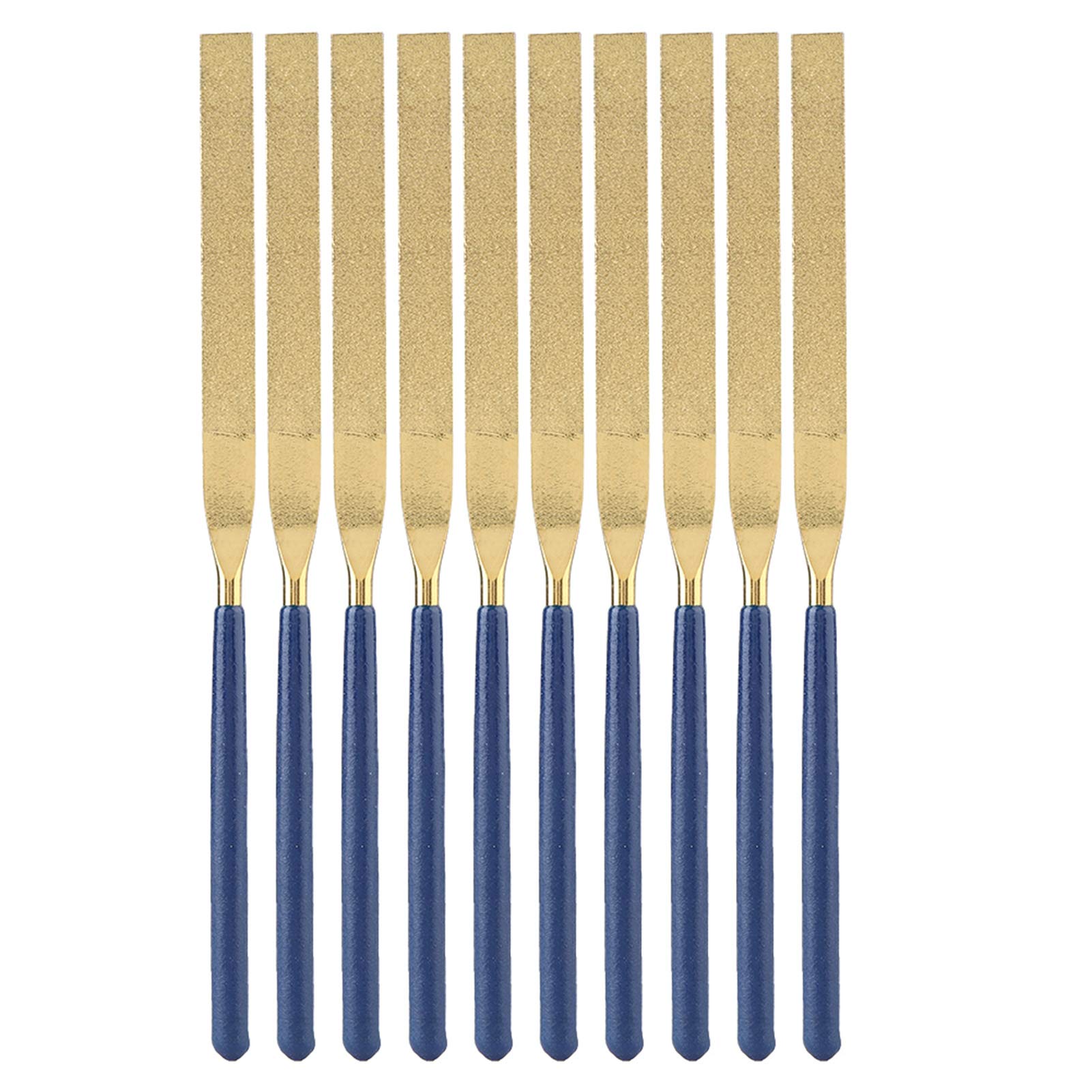 10Pcs High Wear-Resistant Flat Files - Jewelry Repair & Metalworking Tools (5×180mm) - Perfect for Die Grinder Accessories, Smoothing Metal Surfaces, Holes & Grooves - Ideal for DIY, Crafting & Professional Jewelry Making