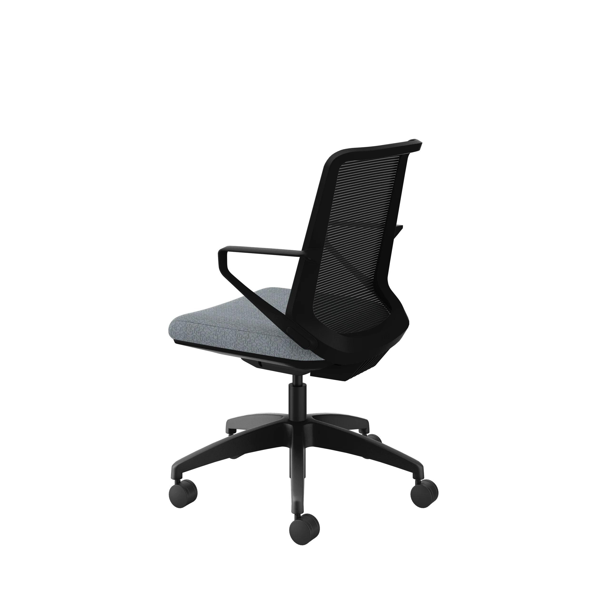 Ergonomic Cliq Office Chair with Synchro Tilt Mechanism - Basalt Fabric & Black Designer Frame for Home Office, Gaming, and Workspace Comfort