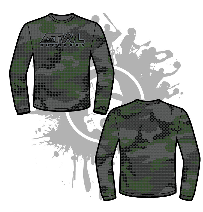 ATWL Outdoors Men's Full Dye Long Sleeve Jersey - Breathable Fishing & Hiking Shirt for Outdoor Adventures