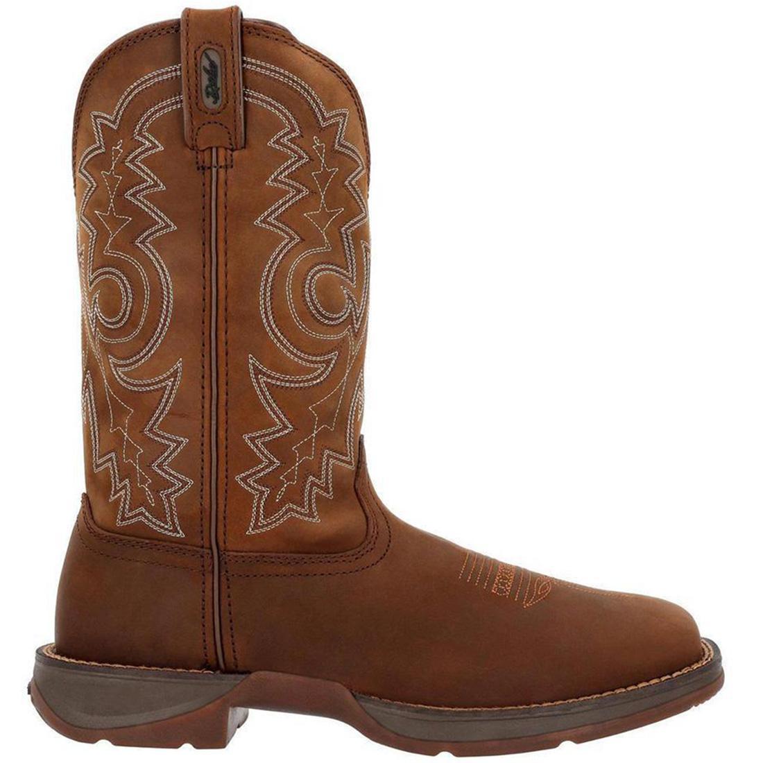 Rebel Pull-On Western Boots for Women - Brown Leather Cowboy Boots with Comfortable Fit | Perfect for Rodeo, Country Dancing & Casual Wear