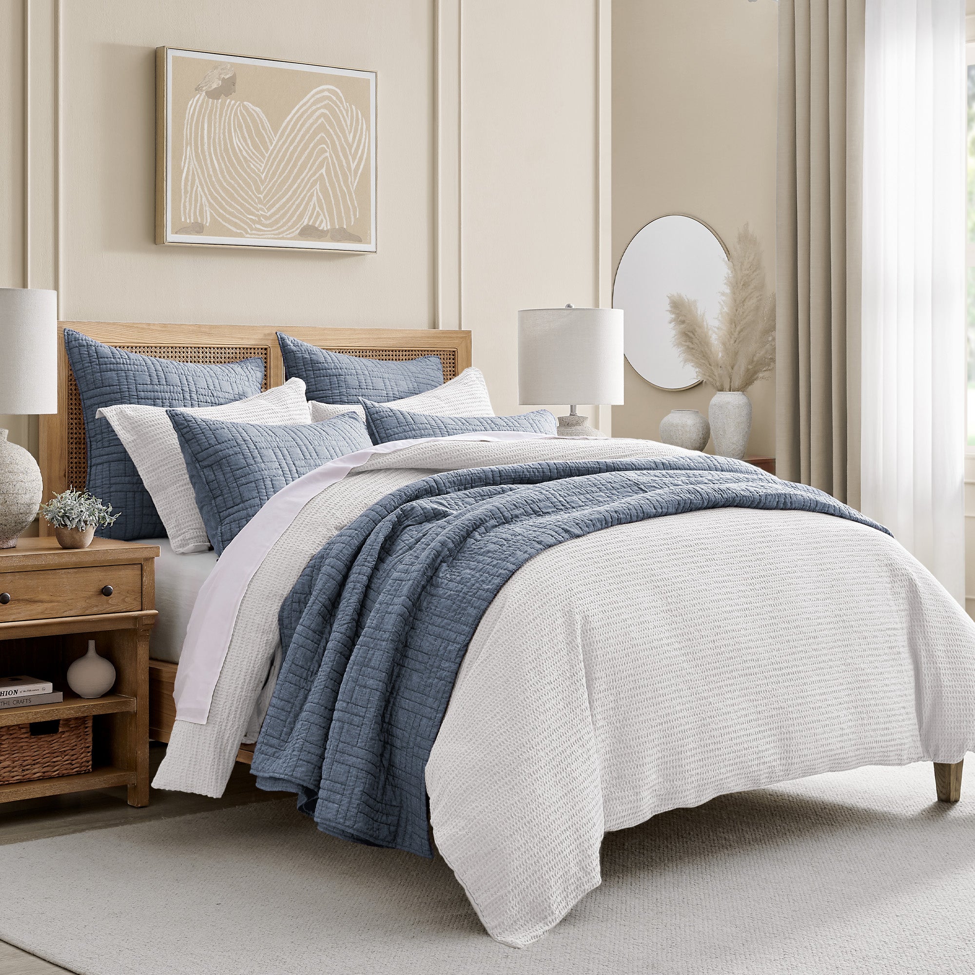 Melange Stitch Quilt Set - Soft & Breathable Bedding Collection for All Seasons | Perfect for Master Bedroom, Guest Room & Dorm Decor
