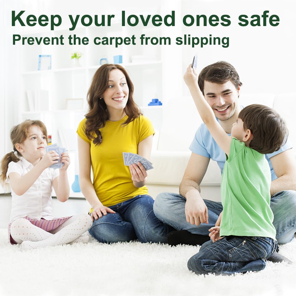 Double Sided Carpet Tape - Heavy Duty Removable Rug Adhesive for Hardwood Floors & Carpets, 2.5 Inch x 30 Yards Multi-Purpose Sticky Tape - Perfect for Securing Area Rugs, Preventing Slips & Home Safety