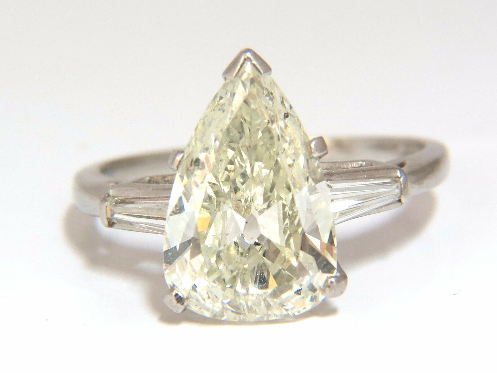 GIA Certified 3.77ct Pear Shaped Diamond Engagement Ring in Platinum - Timeless Bridal Jewelry for Proposals, Anniversaries & Special Occasions