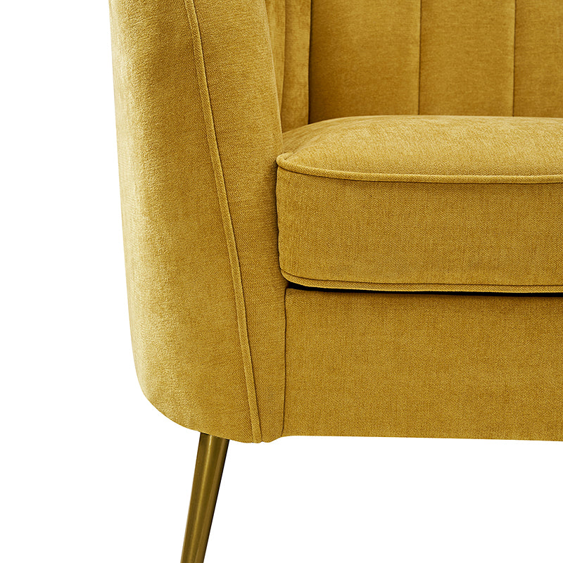 Emilio Contemporary Tufted Back Loveseat - Elegant & Comfortable Small Sofa for Living Room, Bedroom or Office - Perfect for Relaxing & Entertaining Guests