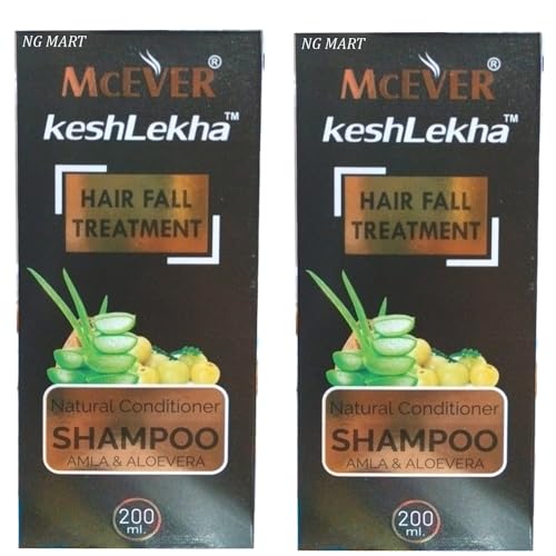 Mcever Keshlekha Aloe Vera Shampoo Pack of 2 - Natural Hair Care for Dry & Damaged Hair - Perfect for Daily Use at Home or Salon