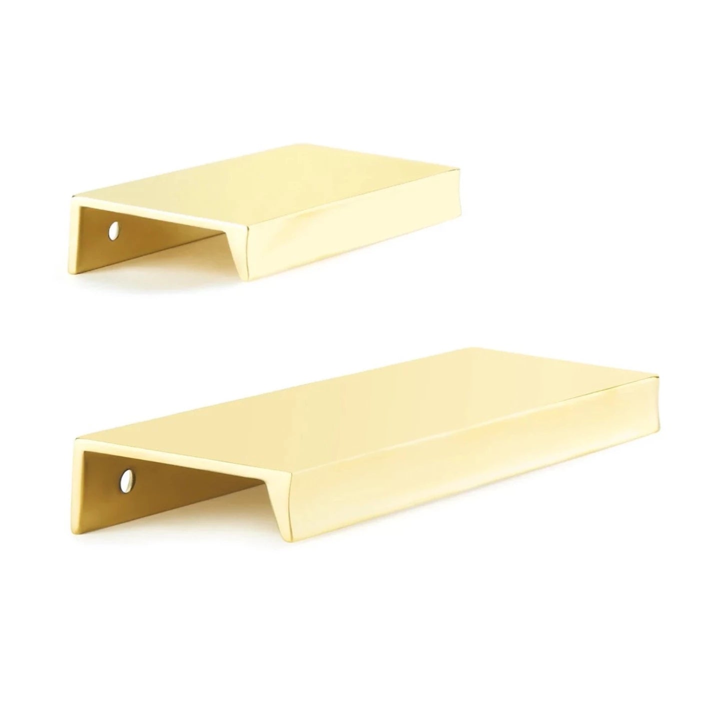 Vintage Unlacquered Brass Parker Edge Drawer Pulls - 3 Inch Cabinet Handles for Kitchen & Bathroom - Classic Hardware for Dressers, Cabinets & Furniture (Set of 10)