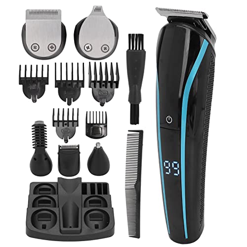 Professional Electric Hair Clipper Kit - Powerful Cordless Hair Trimmer with 6 Guide Combs, Washable & Ergonomic Design for Men's Grooming | Perfect for Home Haircuts, Barber Shops & DIY Styling