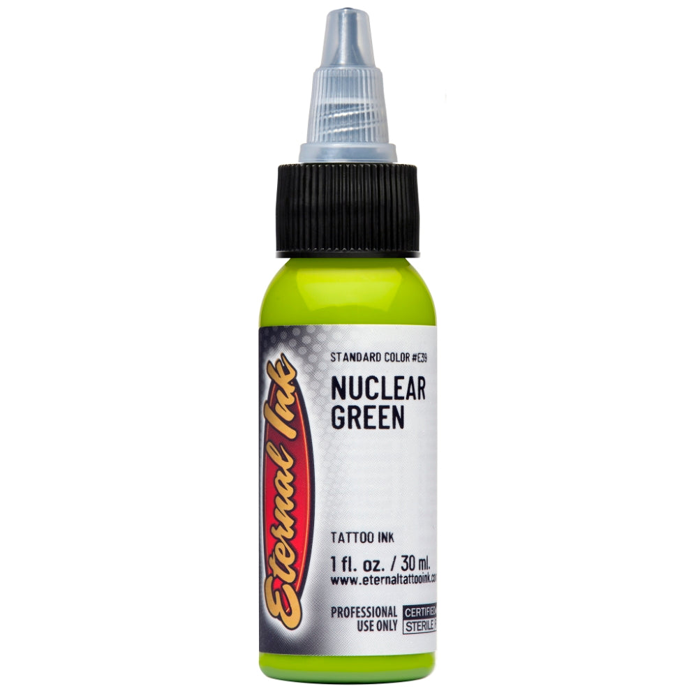Eternal Ink Nuclear Green Tattoo Ink - Vibrant, Long-Lasting & Safe for Professional Tattoo Artists | Perfect for Sleeves, Cover-Ups & Detailed Body Art