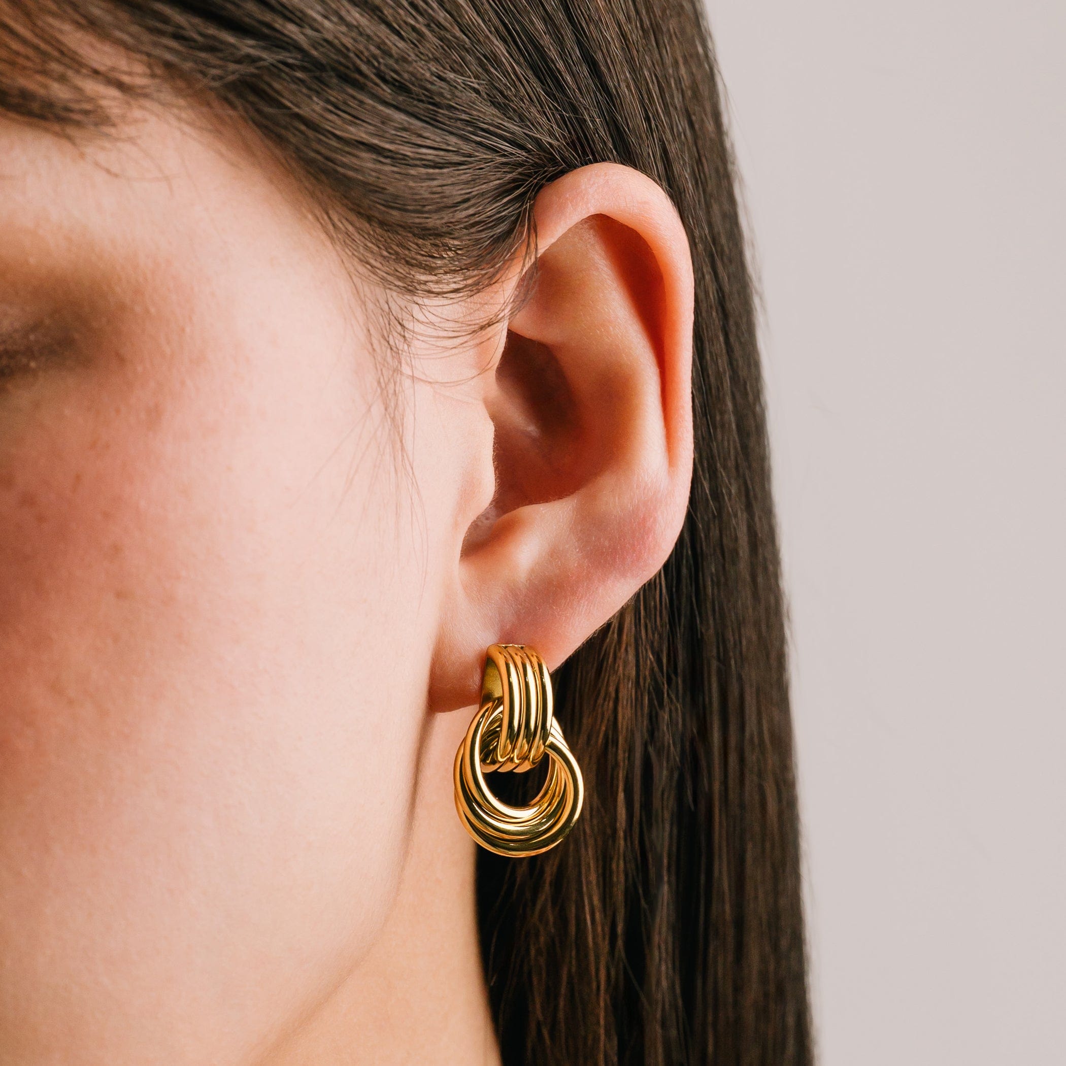 Maris Knocker Earrings for Women - Elegant Gold Hoop Earrings with CZ Stones - Perfect for Parties, Weddings & Everyday Wear