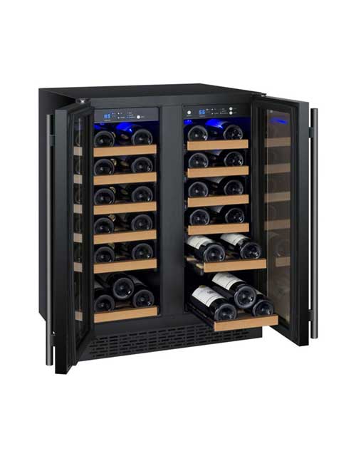 Flexcount 2 Zone 36 Bottle Wine Cooler Refrigerator - Dual Temperature Control for Red & White Wines - Perfect for Home Bars, Restaurants, and Wine Cellars