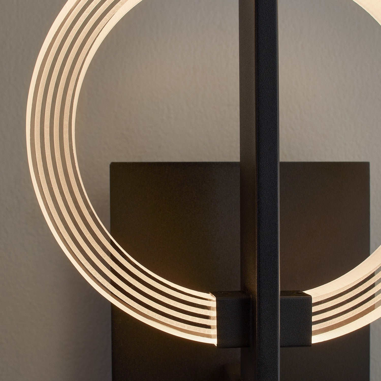 Oxygen ARENA 3 5014 15 Modern Wall Sconce Light Fixture - Black | Indoor Wall Lighting for Living Room, Bedroom & Hallway