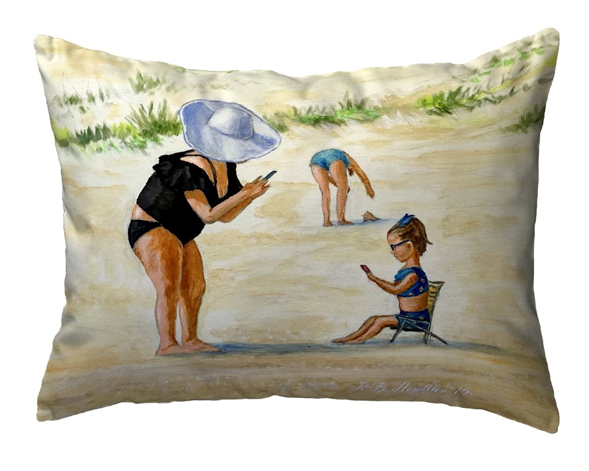 Betsy Drake NC1160 Decorative Throw Pillow 16x20 Inches Multi-Color - Perfect for Sofa, Bed & Home Decor