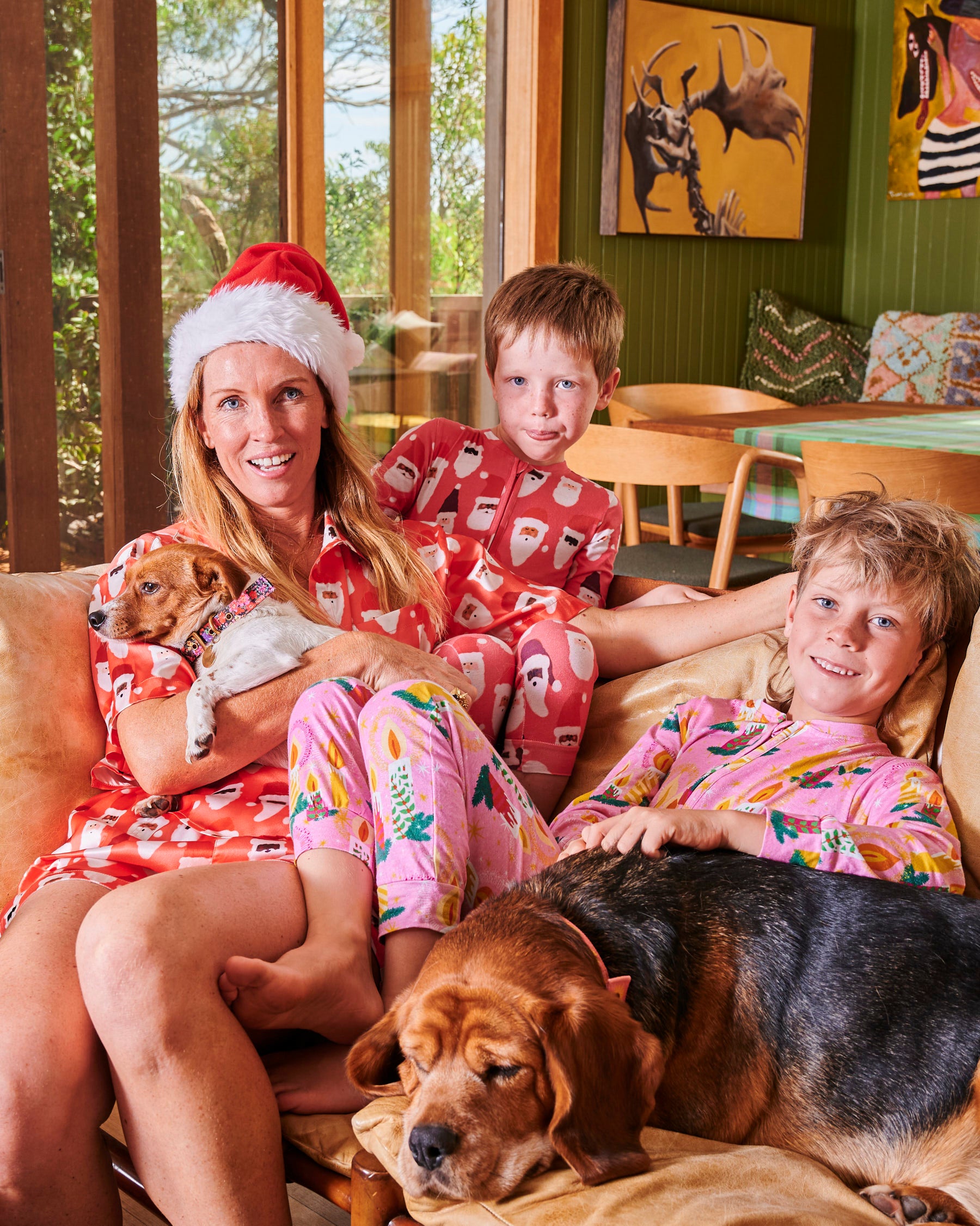 Red Eco Satin Short Sleeve Shirt & Short Pajama Set for Women - Soft Holiday Christmas Sleepwear - Perfect for Festive Nights & Cozy Lounging