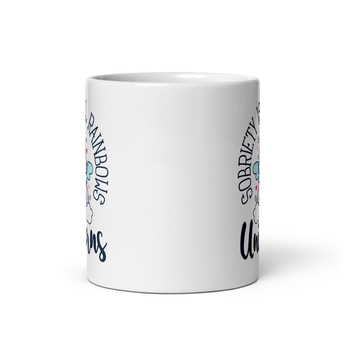 White Glossy Mug - Inspirational Sobriety Quote Coffee Cup for Home, Office & Gifts | Perfect for Tea, Coffee & Hot Beverages