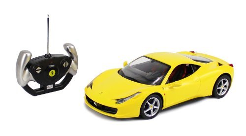 1/14 Scale Ferrari 458 Italia Licensed RC Car - Yellow Remote Control Sports Car RTR for Adults & Kids - Perfect for Racing, Collecting & Birthday Gifts