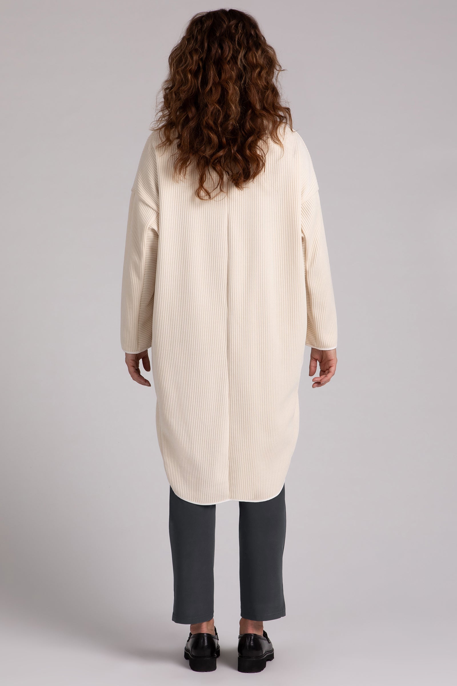 Chenille Cord Maxi Shacket in Antique White | Cozy Oversized Button-Up Cardigan for Women | Perfect for Fall Layering, Casual Outings & Lounge Wear