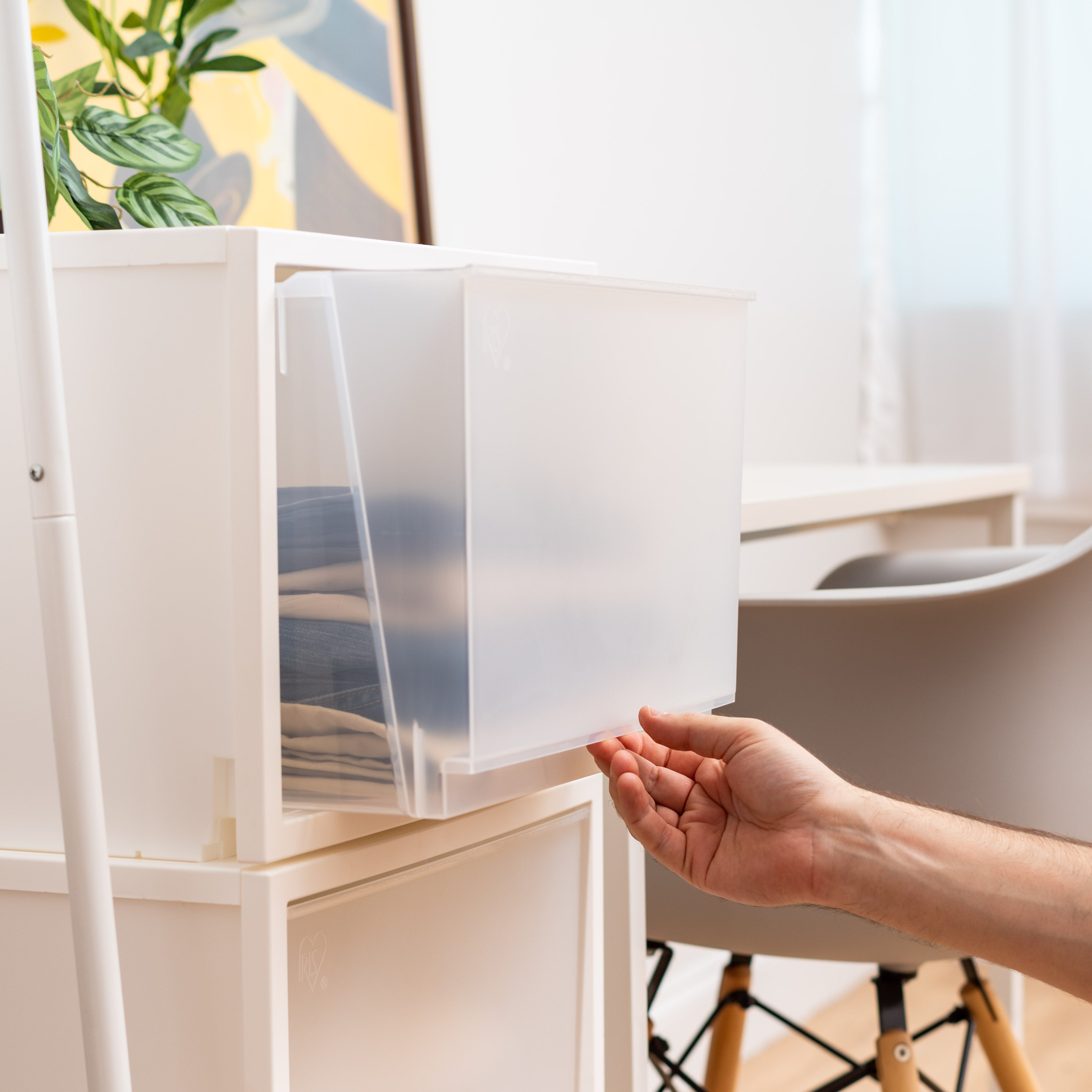 3 Pack White Deep Box Chest Drawers - Underbed Storage Organizer for Clothes, Toys & Seasonal Items | Space Saving Home Organization Solution