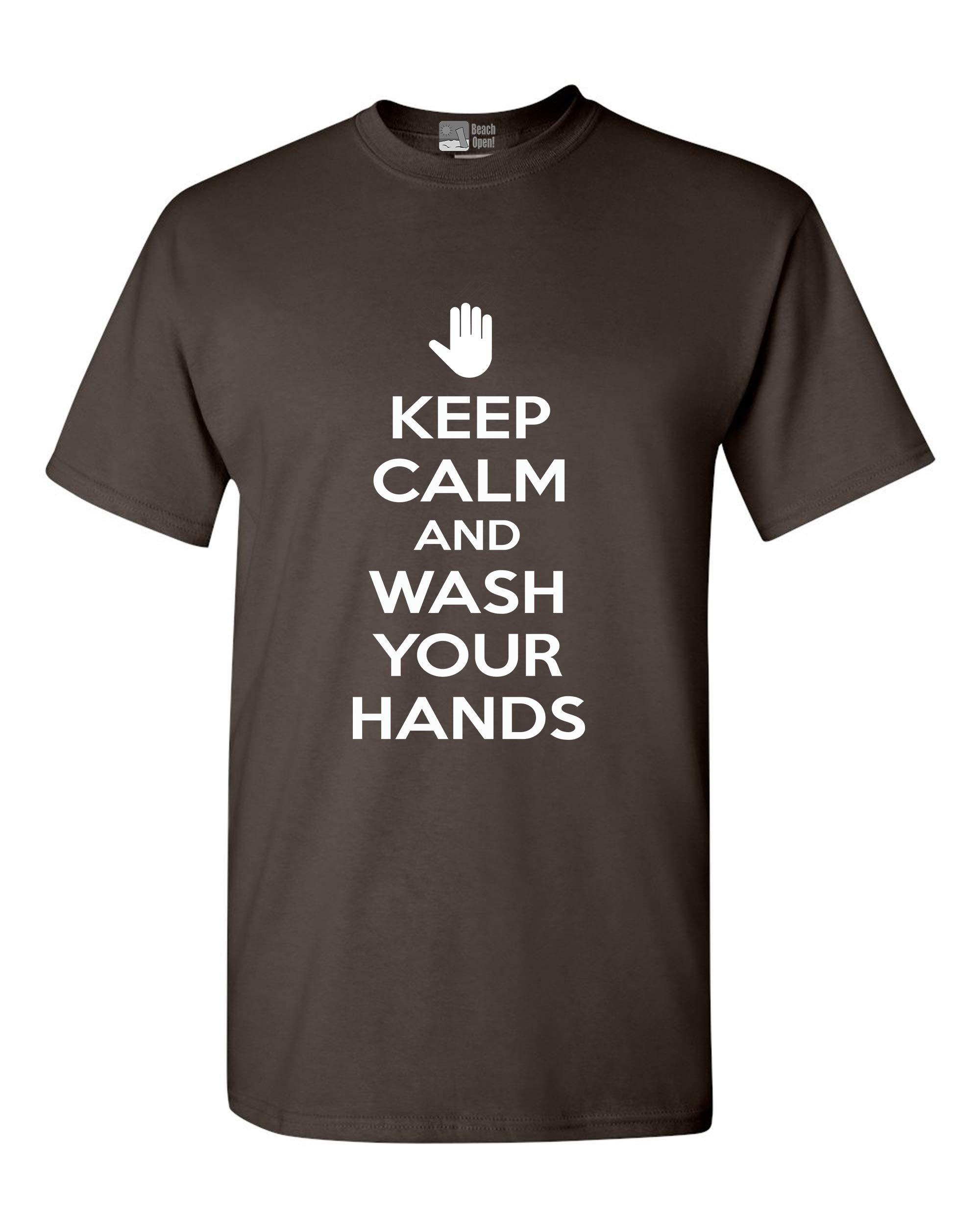Keep Calm and Wash Your Hands Funny Adult T-Shirt - Comfortable Cotton Tee for Men & Women - Perfect for Casual Wear, Gifts, and Pandemic Humor