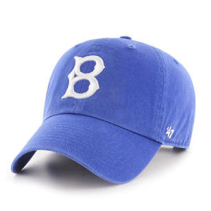 47 Brand Brooklyn Dodgers 1934 Cleanup Adjustable Baseball Cap - Royal Blue Vintage Snapback Hat for Men & Women | Perfect for Baseball Games, Streetwear & Casual Outfits