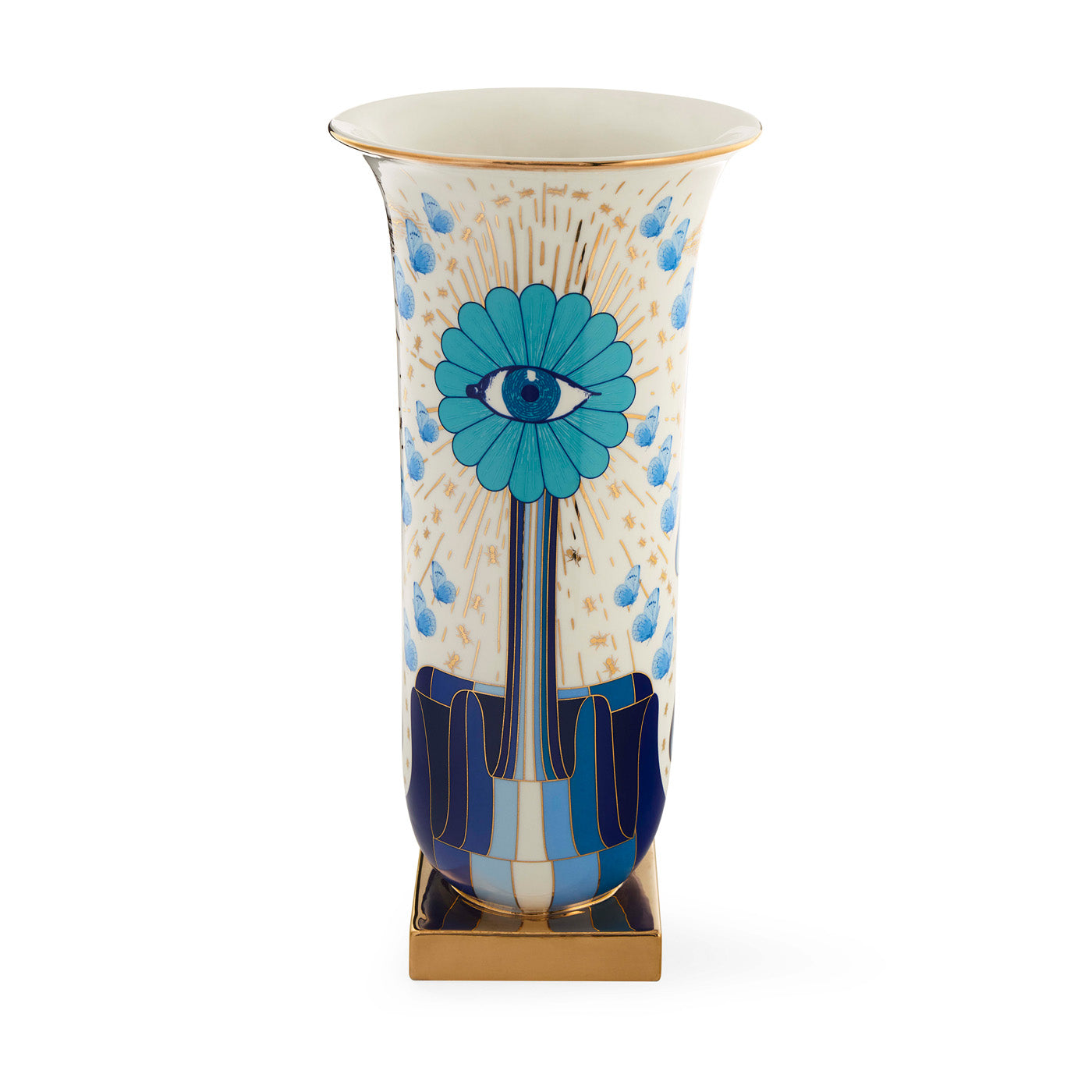 Tall Flared Glass Vase for Flowers - Elegant Apothecary Style Home Decor - Perfect for Centerpieces, Weddings & Living Room Decorations