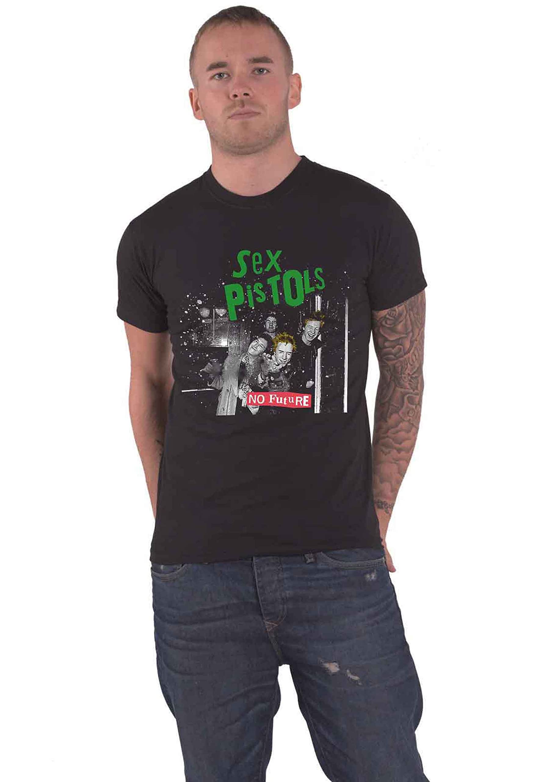 Sex Pistols Official Band Logo T-Shirt for Men - Black Vintage Punk Rock Tee | Perfect for Concerts, Music Festivals & Casual Wear