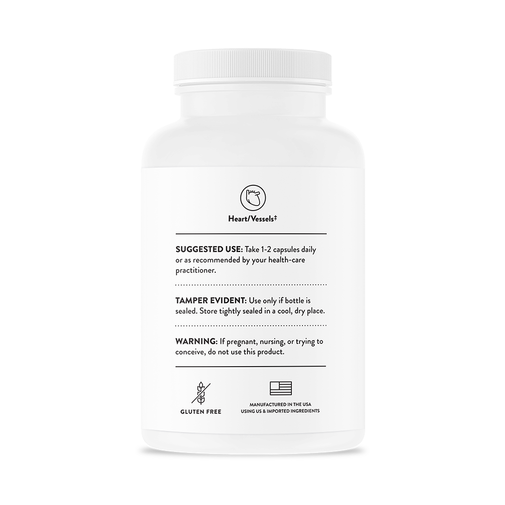 Thorne Red Yeast Rice with CoQ10 Supplement - 120 Capsules for Heart Health & Cholesterol Support - Supports Cardiovascular Wellness for Active Lifestyles