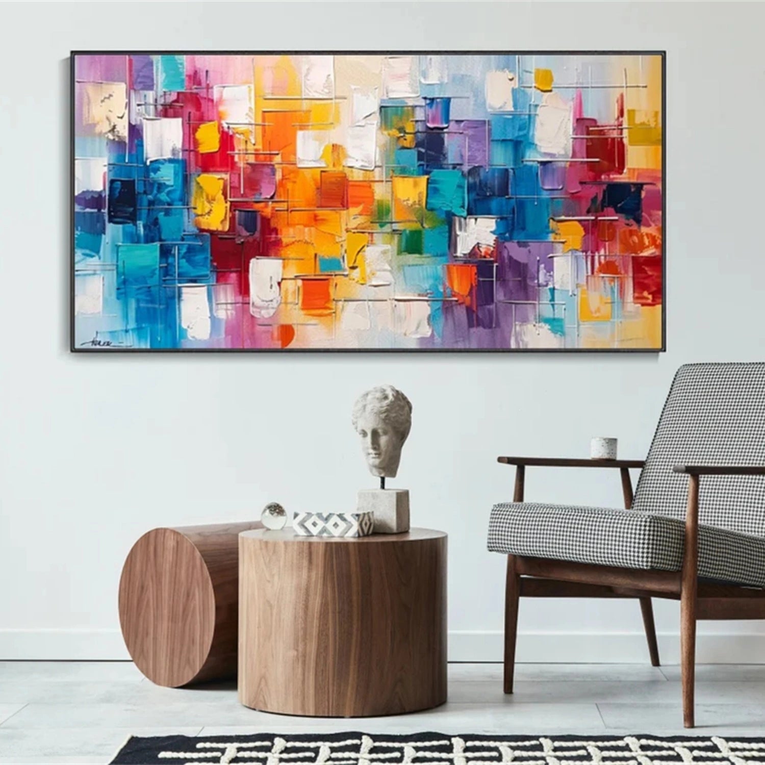 Abstract Painting #AB 298 - Modern Wall Art for Home & Office Decor - Perfect for Living Room, Bedroom, or Workspace