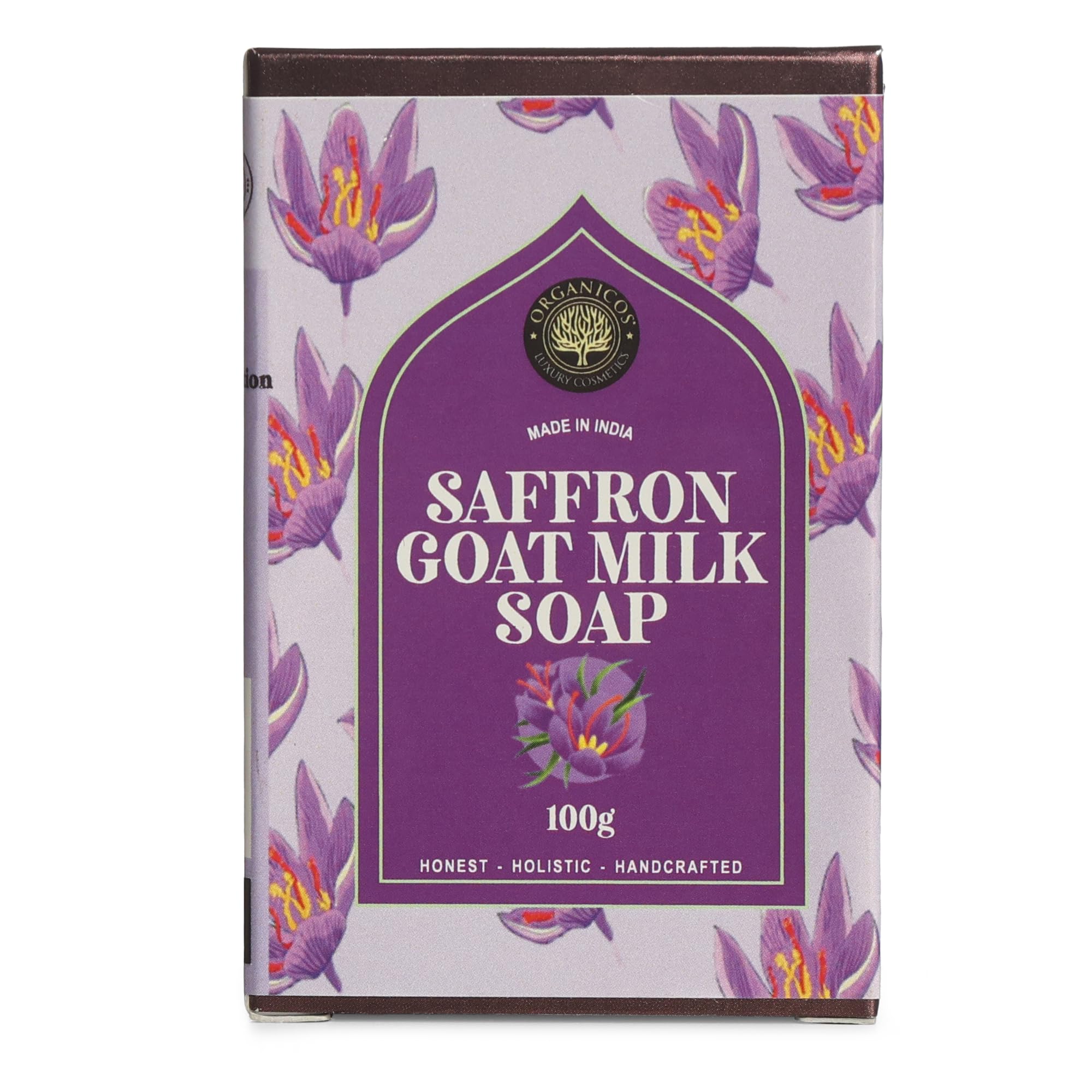 Organic Saffron & Goat Milk Skincare Soap - Natural Moisturizing & Brightening Face & Body Cleanser - Perfect for Dry, Sensitive Skin & Daily Gentle Cleansing Routine