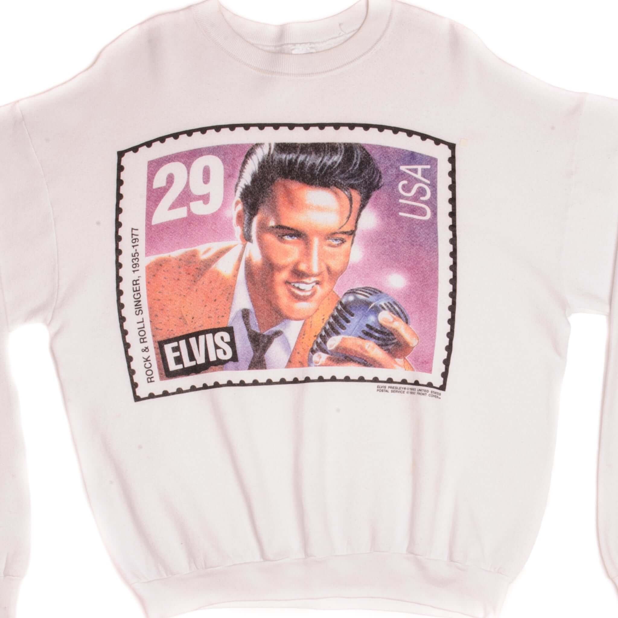 Vintage Elvis Presley USPS Sweatshirt 1992 Size XL Made in USA - Retro Music Fan Gift & Collectible for Concerts and Casual Wear